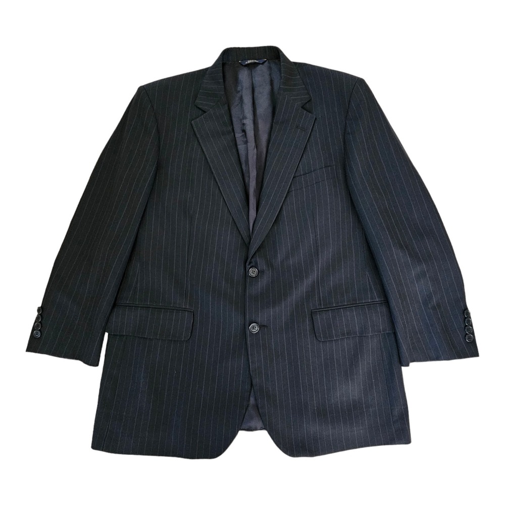 Vintage Brooks Brothers Navy Pinstripe Blazer 42R/36W Made in USA Union Made